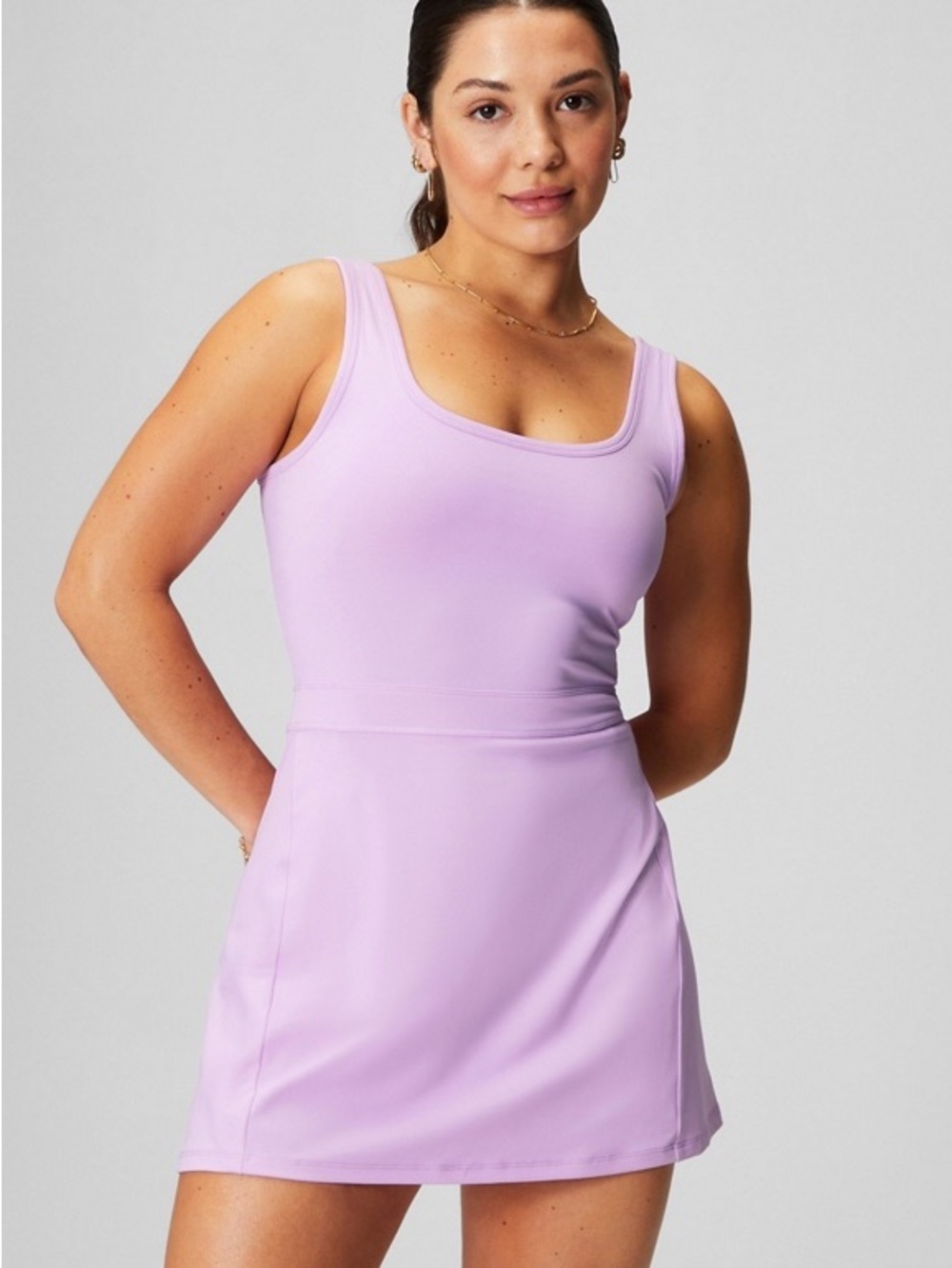 Fabletics Lavender Scoop Neck Dress